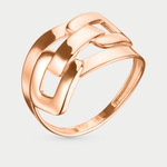 Кольцо женское из розового золота 585 пробы без вставок (арт. 08-108133)