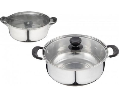 Кастрюля Promo, 3.6 л, нержавеющая сталь, с крышкой