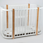 Кроватка детская Incanto Nuvola Lux (белый/бук) маятник поперечный