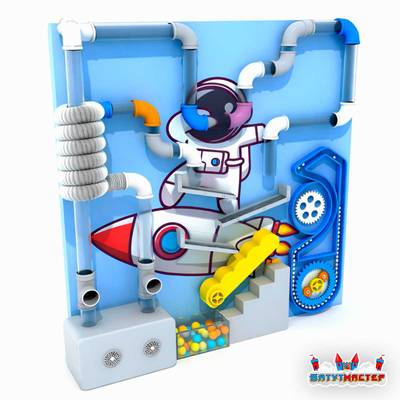 Интерактивная игровая стена «Шаровая галактика»,  2,2×0,5×1,9 м