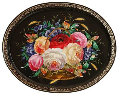 Zhostovo metal tray A26D29092516