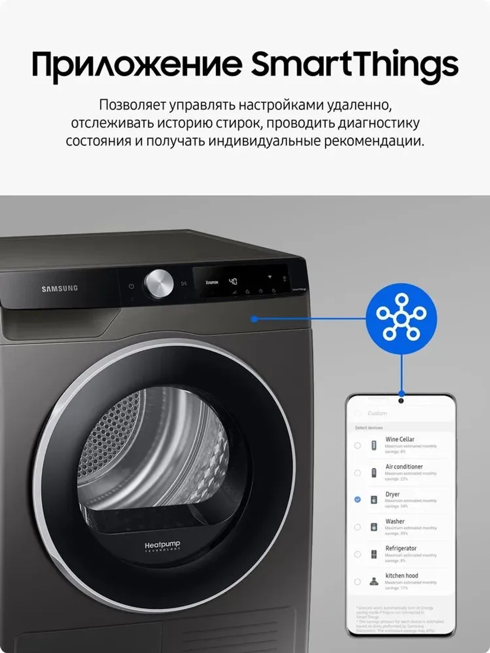 Сушильная машина Samsung DV90T6240LB/LP