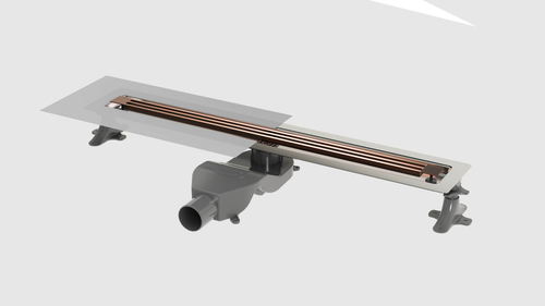 Душевой лоток B&T INFINITY 60см, нерж.сталь COPPER BRUSHED