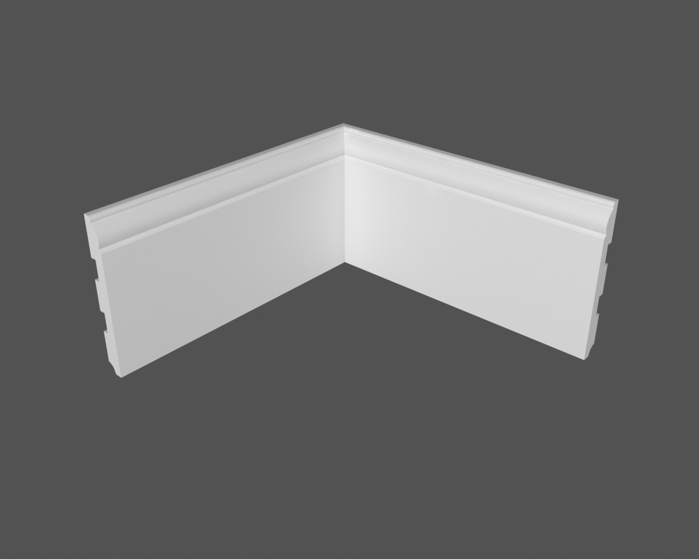 Плинтус напольный под покраску P4.150.16 МДФ Deartio 150x16x2070 мм