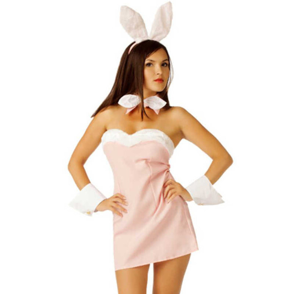 Эротический костюм Нежный Зайчик SM (42-44) (Цвет: розовый)