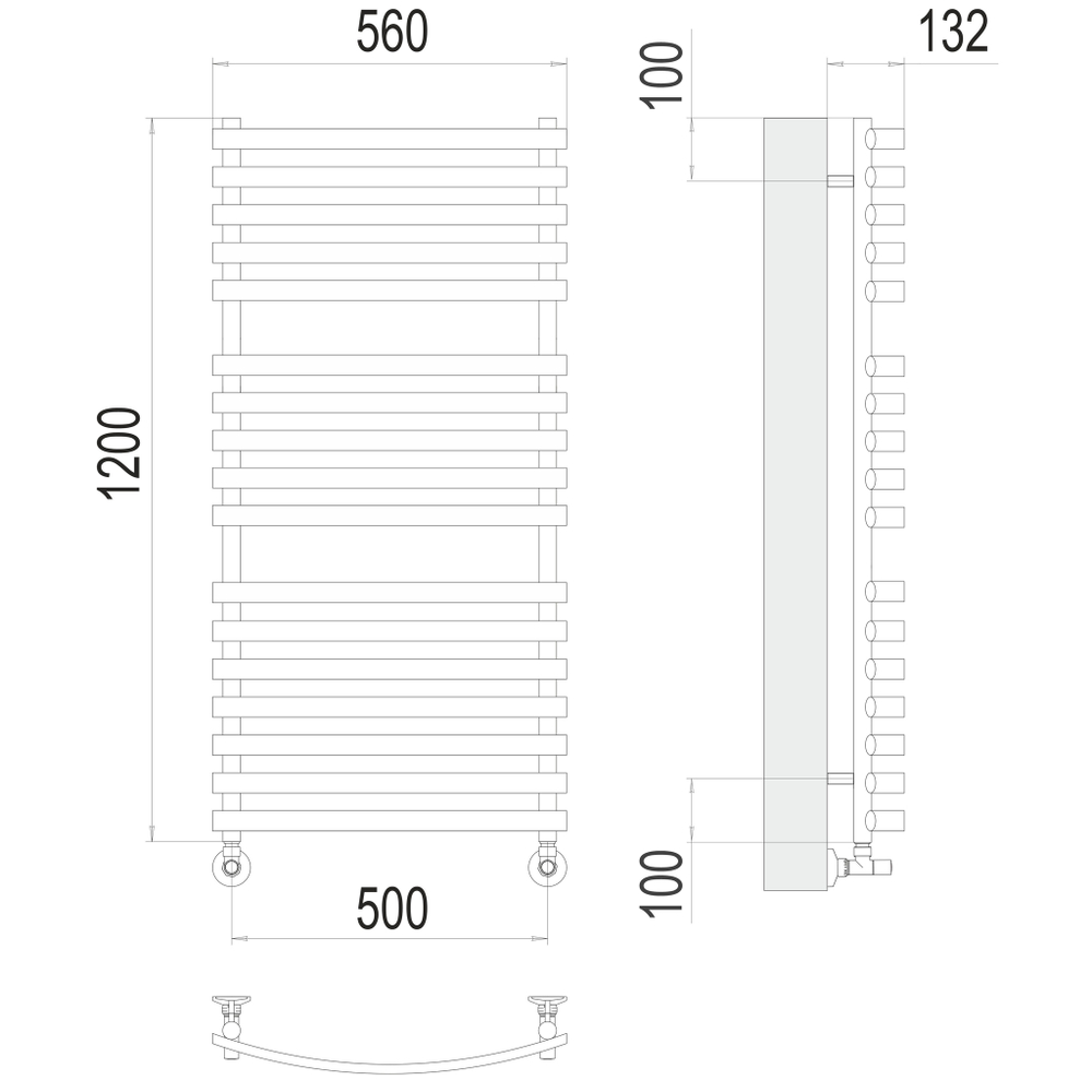 Полотенцесушитель TERMINUS Люкс Капри П17 500х1200 NEW