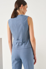 1818 Жилет женский (дымчато-голубой)