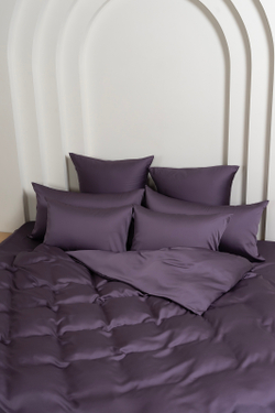 Простыня на резинке 180х200х40 German Grass Violet Brilliant фиолетовая