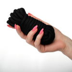 Черная мягкая веревка для бондажа - 5 метров (Цвет: черный)