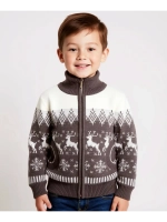 Кофта вязаная на молнии с карманами "Арктика"