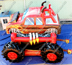 Коммерческий надувной батут "Машина монстр" с крышей