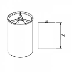 Погружной стакан Tece TECEdrainline с мембраной для сифона (650001), 660018