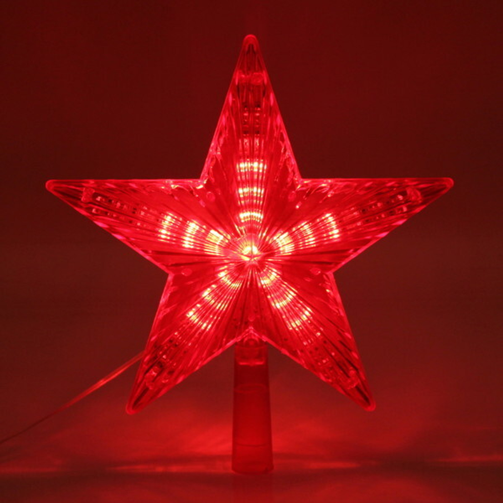 Фигура светодиодная ЗВЕЗДА ДЛЯ ЁЛКИ 31 лампа LED, 22 см, Красный