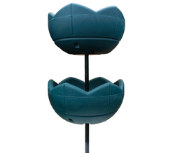 Садовый цветник Гейзер-2 с вазонами 500, цвет зеленый, высота 1050