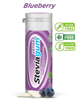 Steviagum Жевательная резинка SENSES с черникой, ксилитом и стевией БЕЗ САХАРА 30г