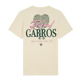 Мужская теннисная футболка Roland Garros Rackets - ecru