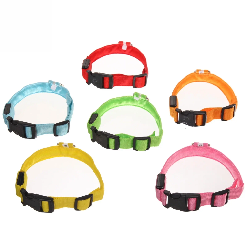 Ошейник для собак «Люмисцент» 2,5*50см светящийся, микс 6 цветов