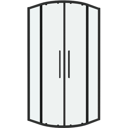 Душевой уголок Grossman Cosmo 90х90 301.K33.02.9090.21.00 профиль Черный матовый стекло прозрачное