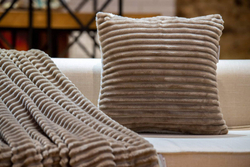 Плед 220х240 Sofi De MarkO Полоса коричневый