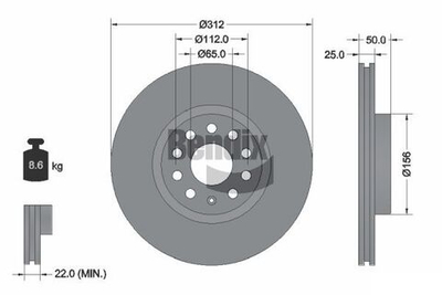 BENDIX Braking - BDS1013HC-BEN - Brake Disc