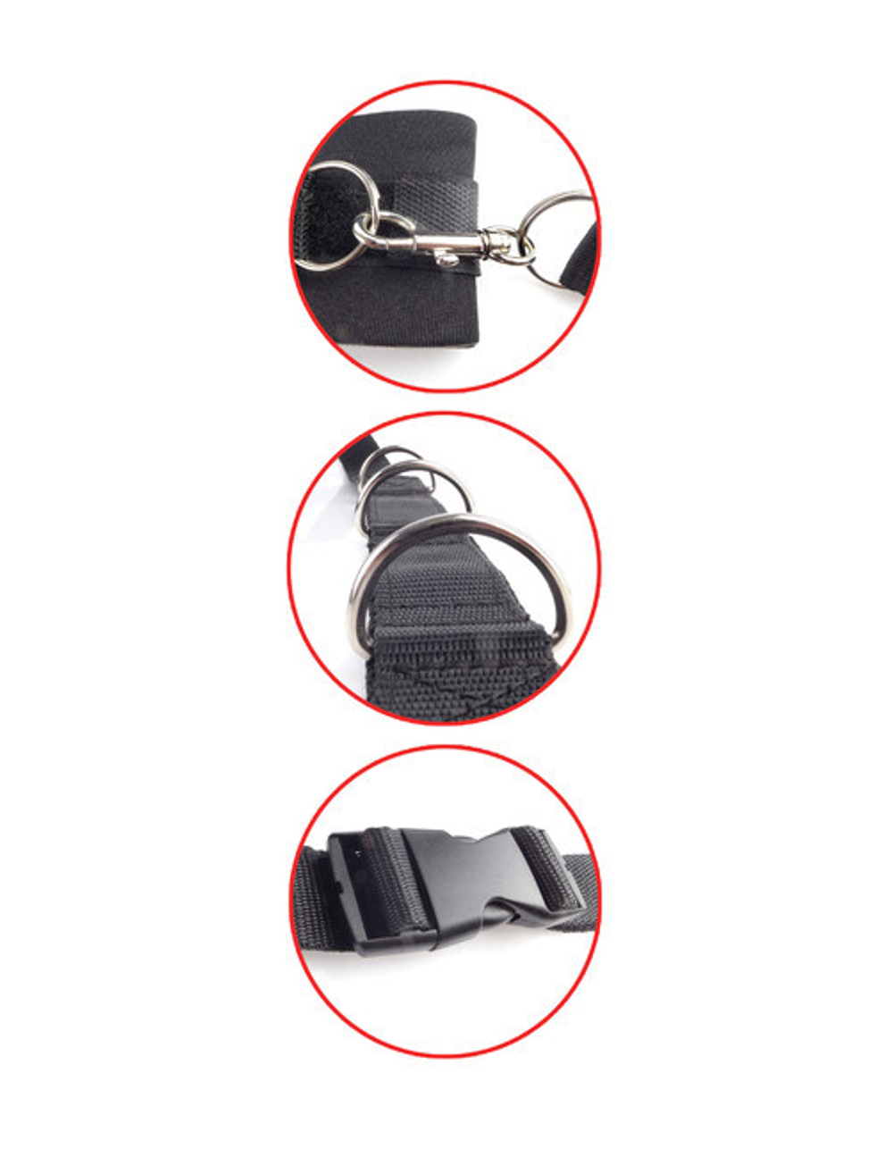 Ultimate Bed Restraint System, фиксация ременная, пристегивается на кровать (Цвет: черный)