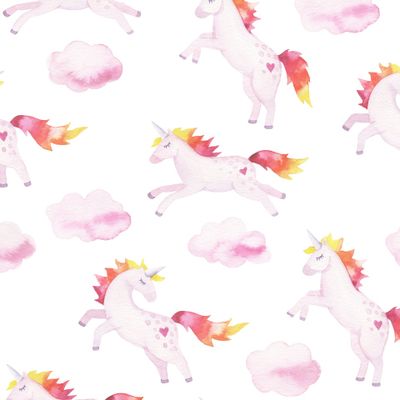 единорог акварель