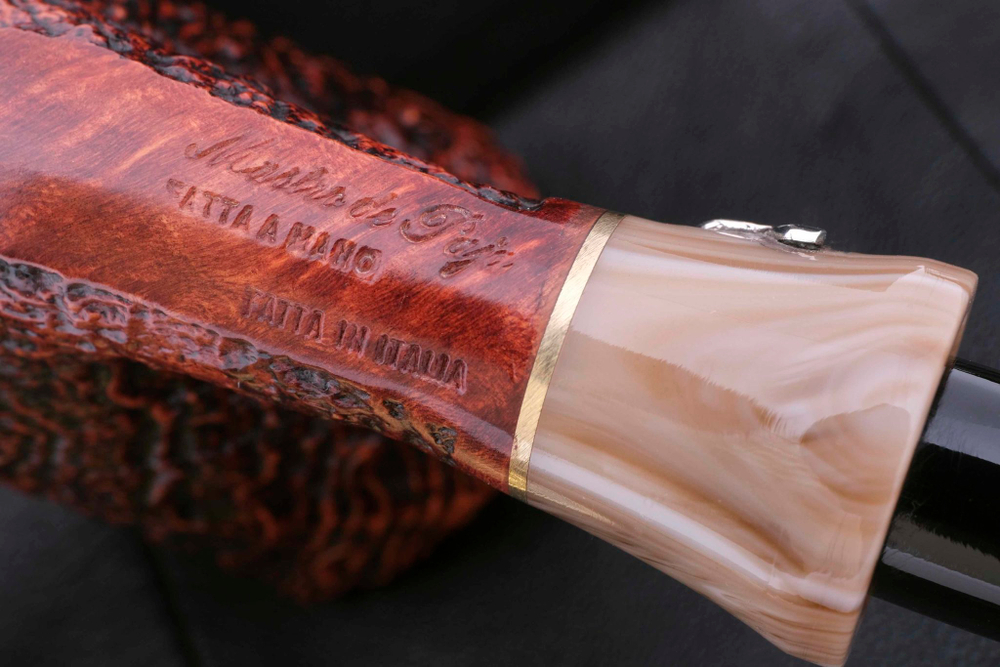 Курительная трубка Mastro De Paja Oliva c двумя мундштуками M081-1