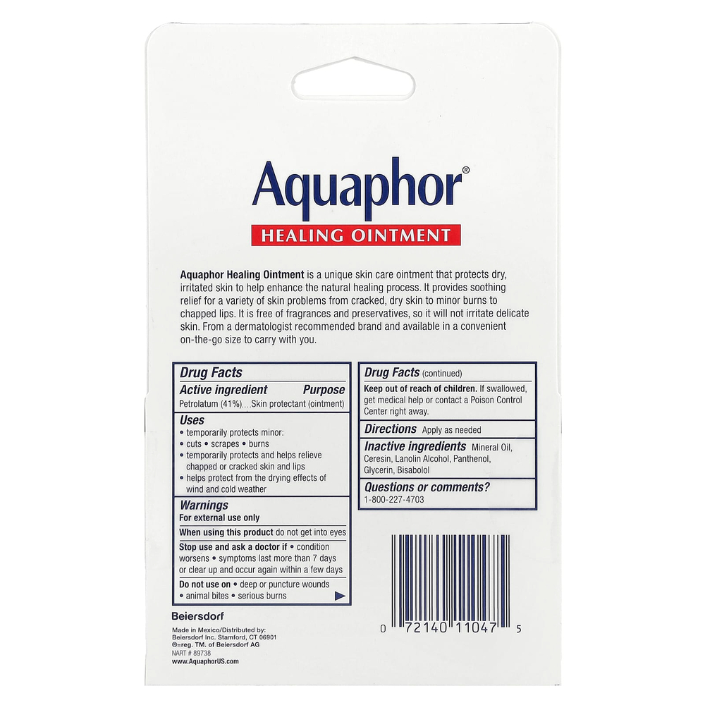 Aquaphor, Advanced Therapy, лечебная мазь, 2 тюбика по 10 г (0,35 унции)