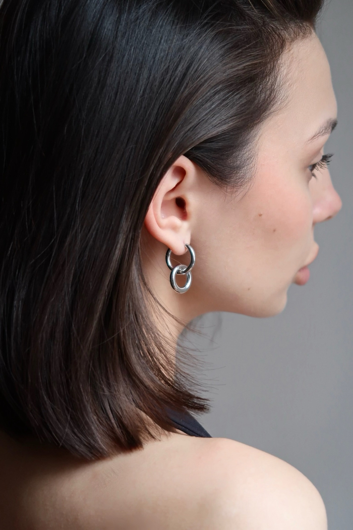 Серьги ЗВЕНЬЯ silver