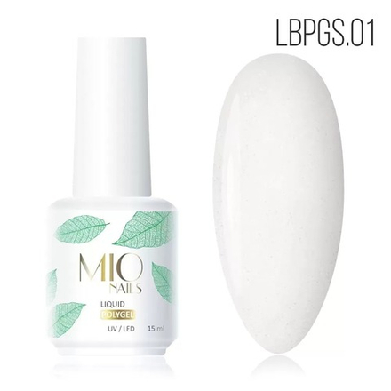 Жидкий полигель с шиммером MIO NAILS Shimmer Polygel Liquid 01, 15мл