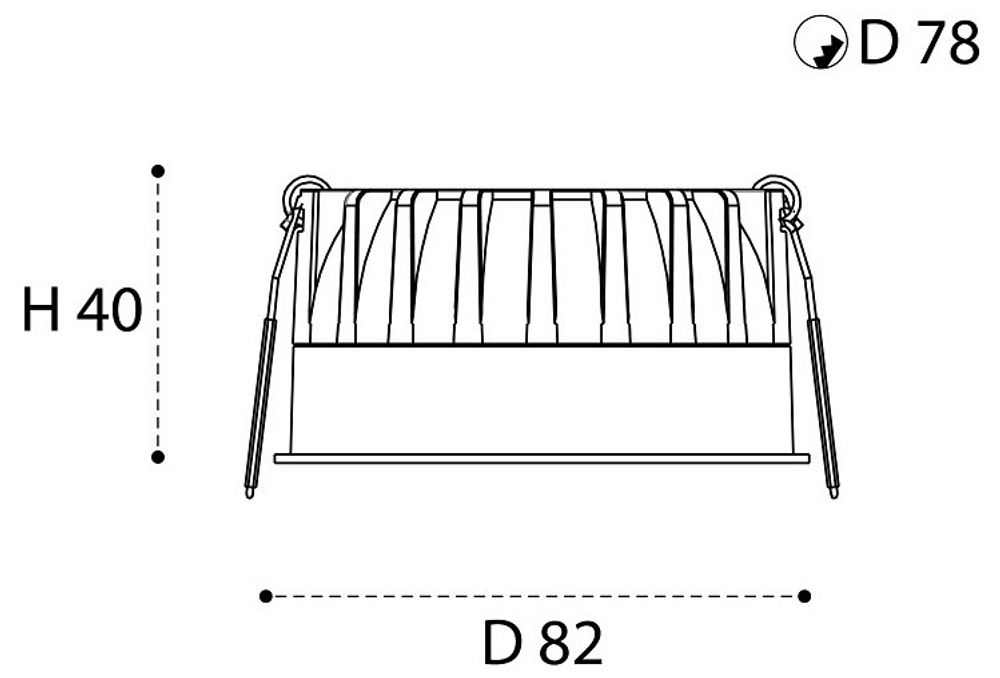 Встраиваемый светильник Italline IT08-8042 IT08-8042 black 3000K