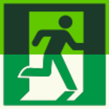 Е01-01 "Выход здесь (Правосторонний)"