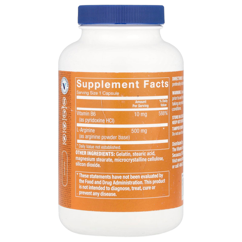 The Vitamin Shoppe, L-аргинин, 500 мг, 300 капсул