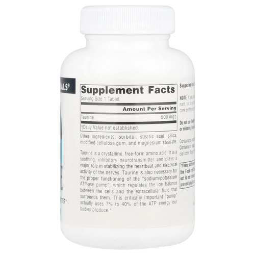 Source Naturals, Таурин, 500 мг, 120 таблеток