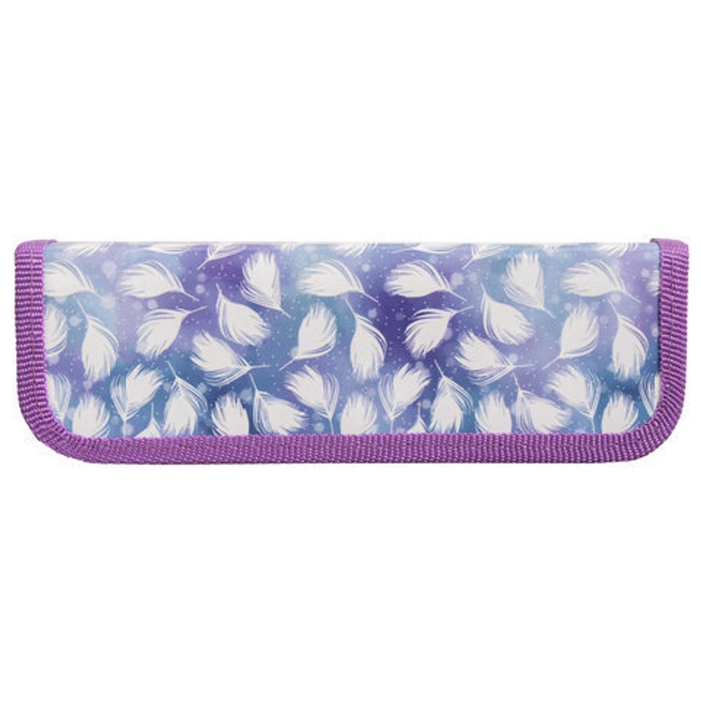 Пенал ПИФАГОР, 1 отделение, ламинированный картон, 19x6 см, "Feathers", 270354