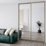 Дверь-купе ARISTO YOTA, зеркало, профиль шампань матовая