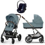 Коляска Cybex Balios S Lux TPE complete Cloud G Ocean Blue Plus Base G 4 в 1 Stormy Blue с дождевиками