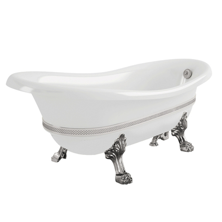 Ванна Migliore Bella Decor 26990 на лапах Standart 170x80 см, хром