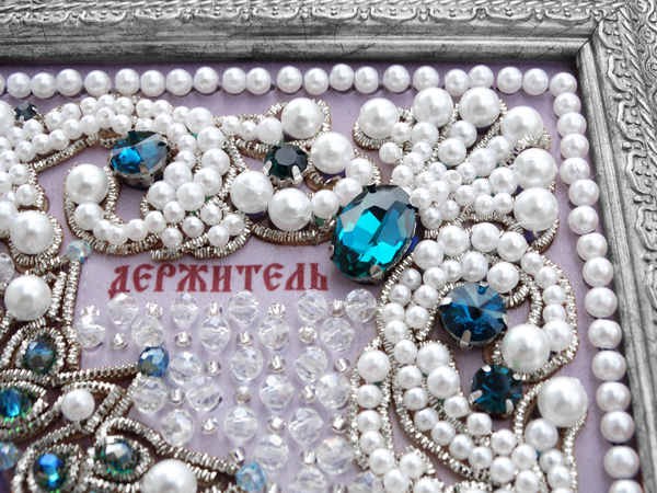 ЖС-6-СЛ Набор для вышивания хрустальными камнями Господь Вседержитель (лазурный)