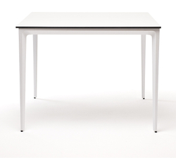 "Малага" обеденный стол из HPL 90х90см, цвет молочный, каркас белый