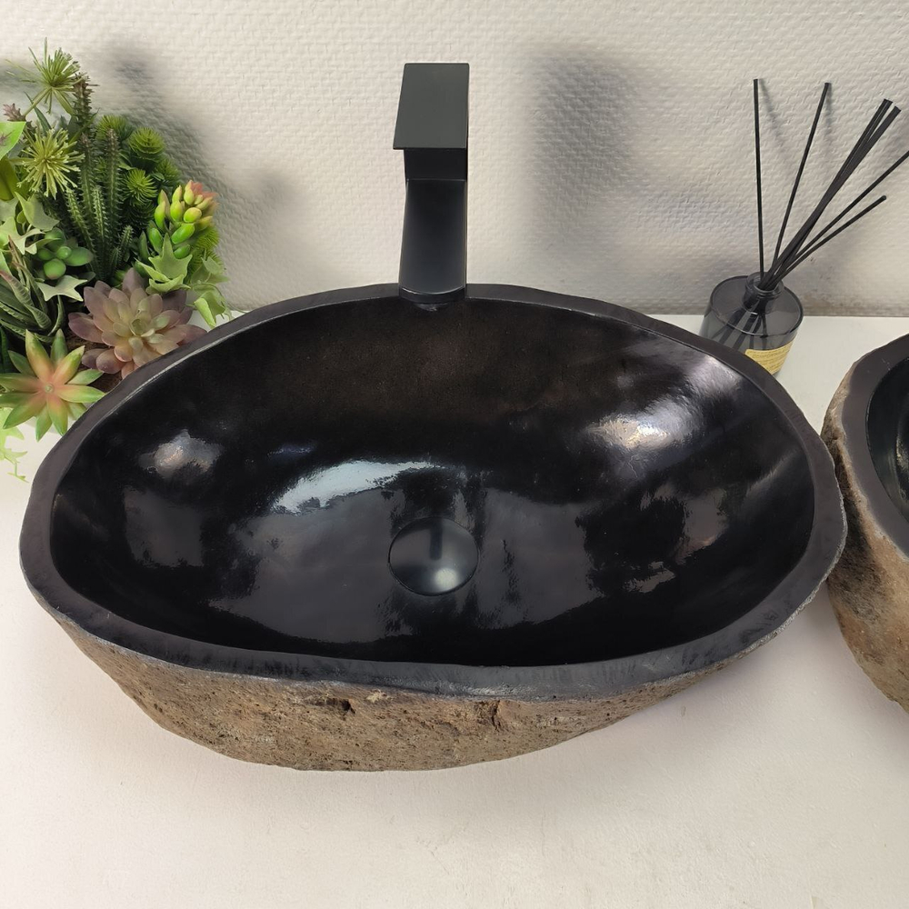 Раковина из речного камня ПАРА! RS-64966 50*33*15 0865