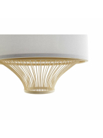 Потолочный светильник DKD Home Decor Белый полиэстер Бамбук (40 x 40 x 52 cm)