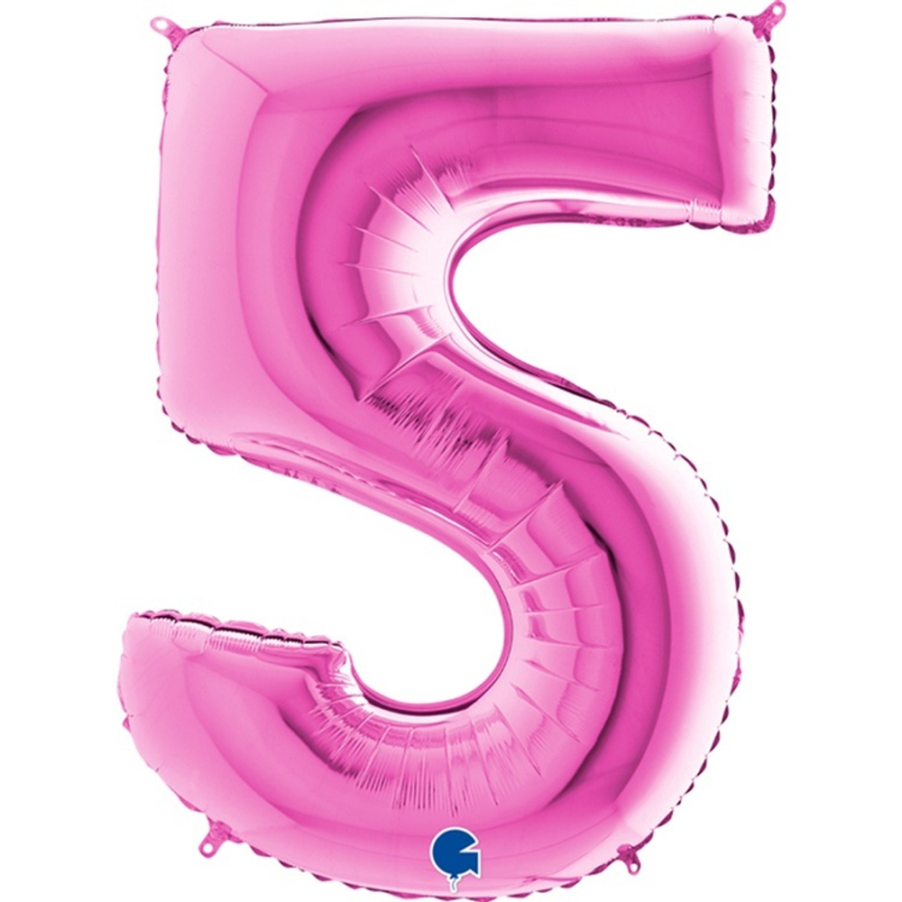 Шар ЦИФРА 5 Pink 40" 102 см
