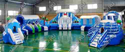 Надувной наземный аквапарк «Морское царство» 20*20*6 м