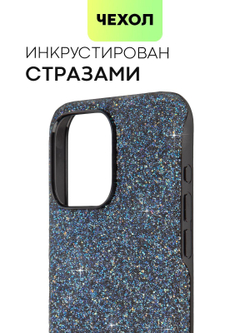 Чехол BROSCORP для Apple iPhone 15 Pro Max (арт.IP15PROMAX-CRYSTAL-BLUE )