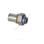Соединитель для МП/PE-X труб латунь пресс Дн 16х1/2" под конус с накидной гайкой RM179E Giacomini RM179Y113