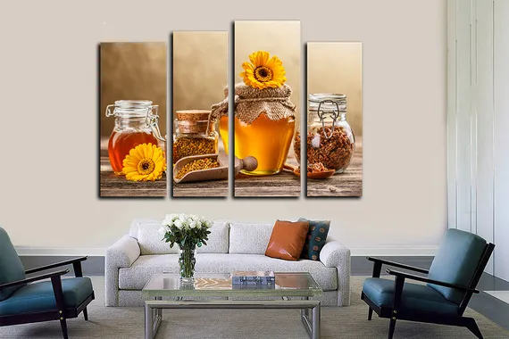 Модульная картина "Банка мёда"