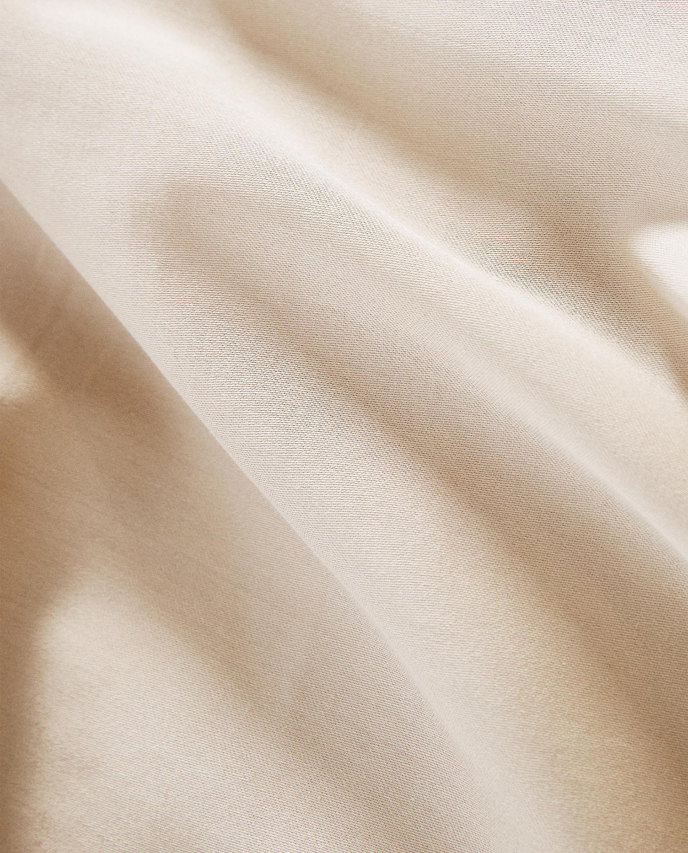 Zara Home - Атласная простыня с эластичной лентой, высота 30 см (вес 300 нитей), бежевый, 90х200х30 см