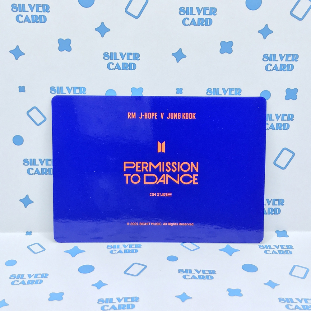 Фотокарта BTS - PERMISSION TO DANCE FLEECEZIP-UP HOODIE PHOTOCARD (РМ| Джейхоуп | Чонгук | Ви)