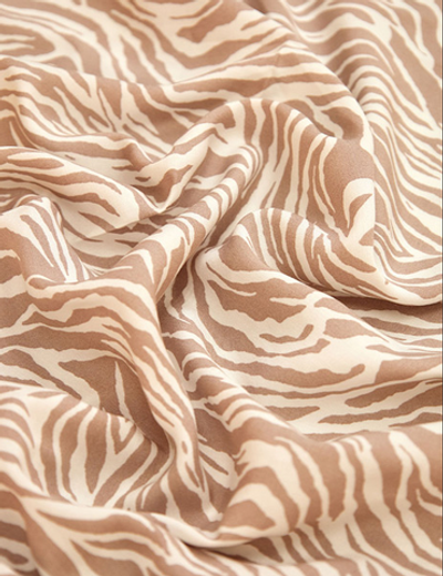 Ткань штапель принт Абстракция на бежевом, 105 гр/м, ш. 142 см